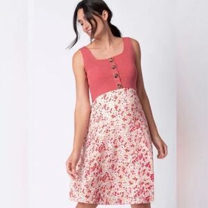 Brand New Seraphine Women's Size 16 Romy Button Detail Nursing Mini Dress